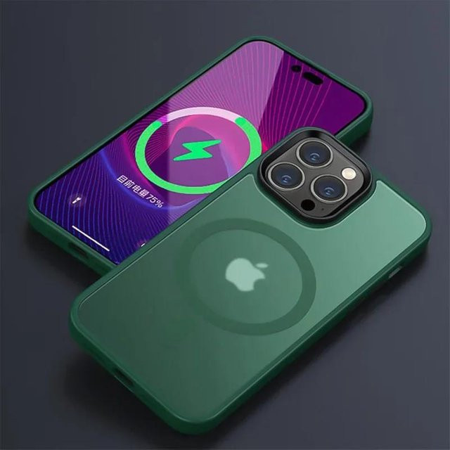 Stoßfeste transparente Handyhülle von Yiran Bag mit MagSafe Magnetfunktion für iPhone 15 14 13 12 11 Pro Max und Plus - Bild 1