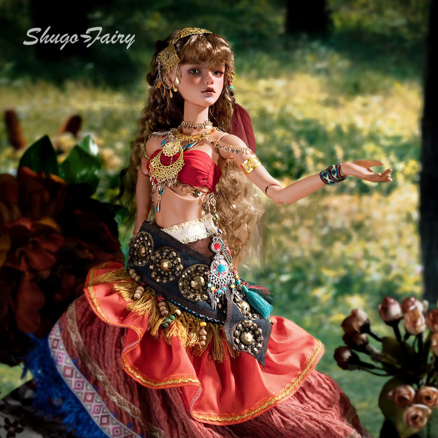 ShugaFairy 1/4 BJD Puppe Anubis H, Ethnische Zigeuner-Stil, Kunstharz-Figur, Komplettes Set - Bild 4