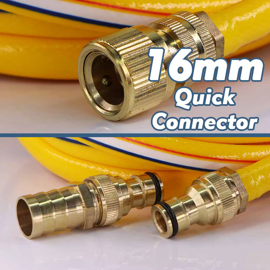 Messing-Schlauchtülle Adapter mit 16 mm Schnellkupplung für die Gartenbewässerung und Rohrverbindung in Gold und Silber - Bild 6