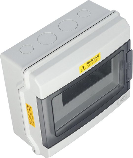 Neoglint Wasserdichter 6-fach Verteilerkasten aus Kunststoff, elektronische Anschlussdose für den Innen- und Außenbereich, Grau/Transparent - Bild 1
