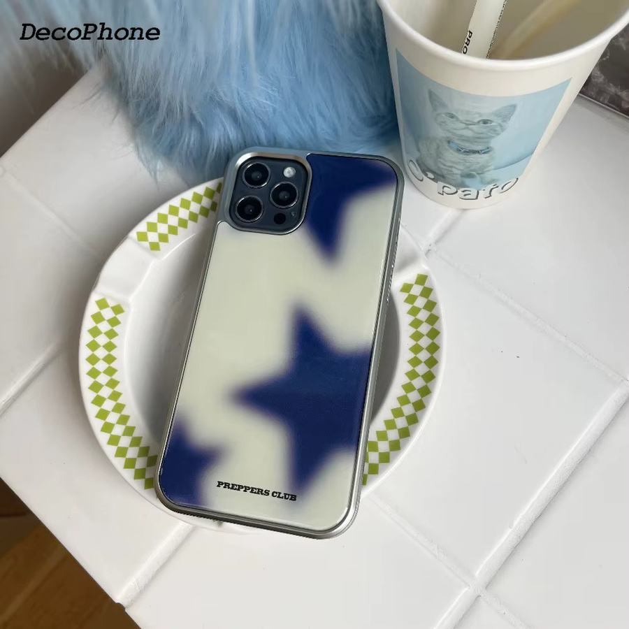 DecoPhone Handyhülle mit Sternen-Farbverlauf in Silber und Schwarz, sturzsicher aus Epoxidharz und TPU für iPhone XR bis iPhone 17 Pro Max - Bild 2
