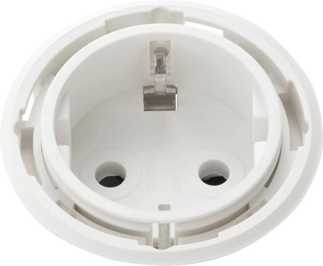 EVOline One Steckdose mit Winkelstecker in Weiß ohne Abdeckring ø 59 mm - Bild 1