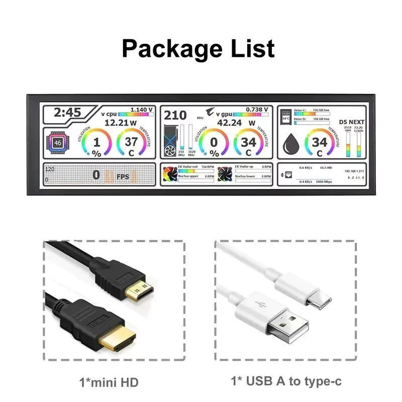 Wisecoco 8,8 Zoll FHD IPS Mini-Monitor in Schwarz mit HDMI für PC, Laptop und Raspberry Pi - Bild 6