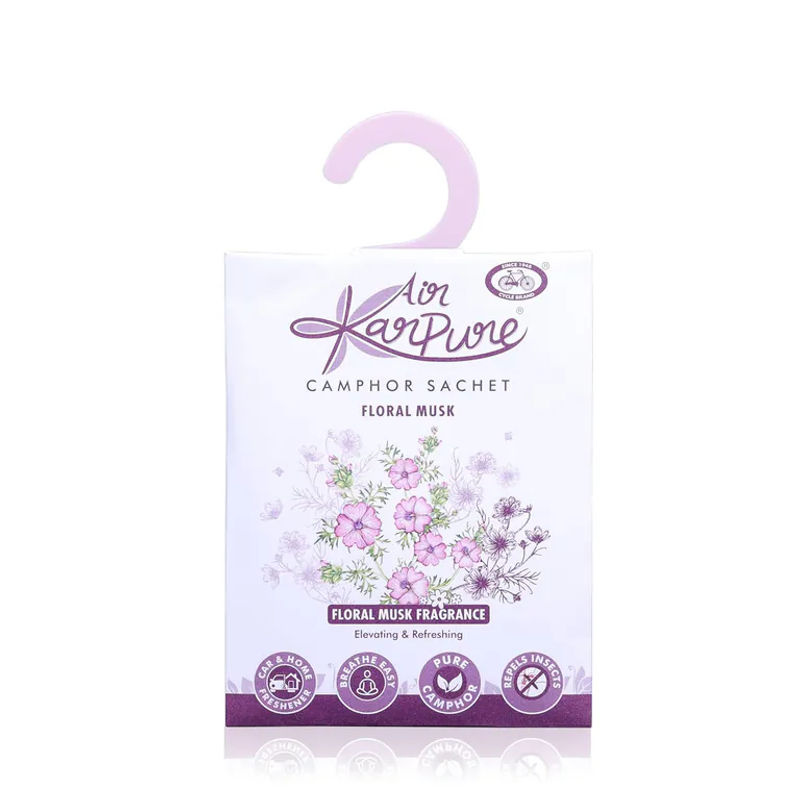Cycle Pure Karpure Kampferbeutel 5er Pack Duftbeutel für Zuhause und Kleiderschrank mit den Düften Türkische Rose und Eukalyptus - Bild 2