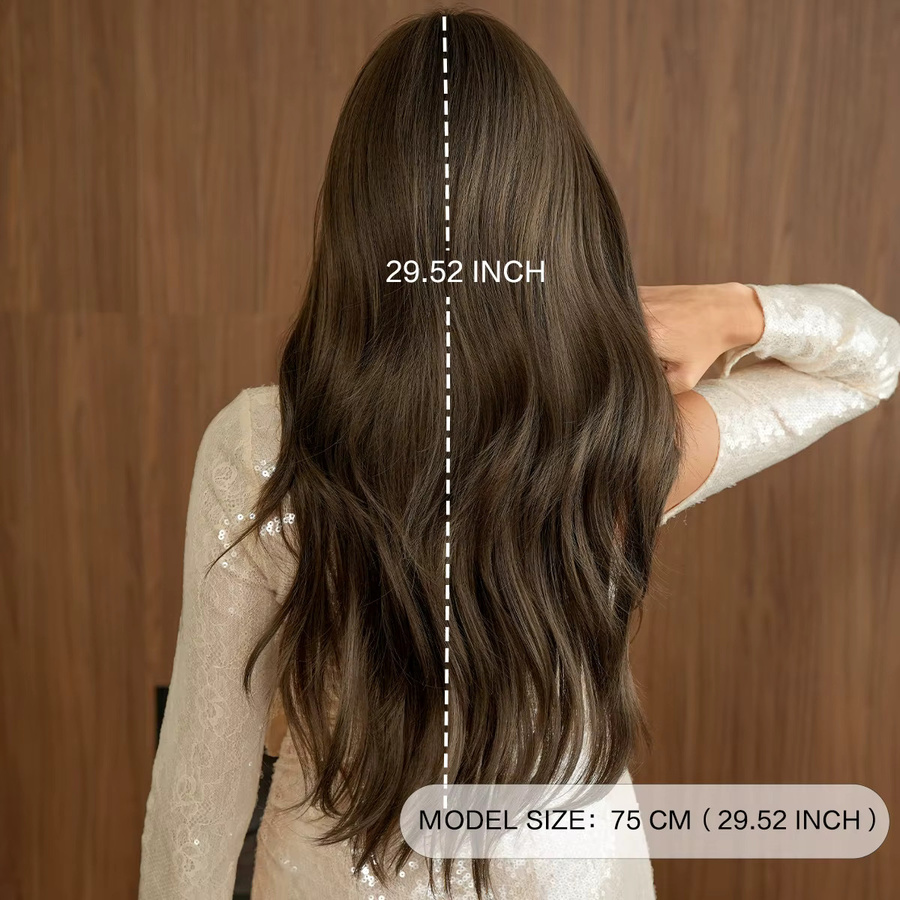 7JHH WIGS Perücke, braun, gewelltes Haar, Damen - Bild 3