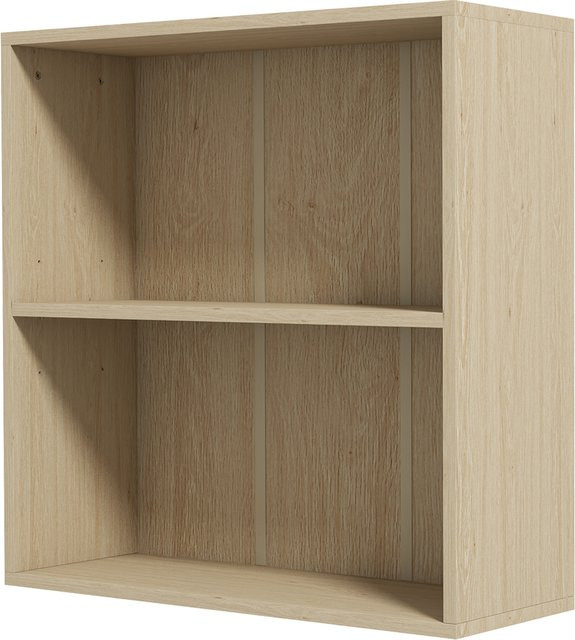 HOMCOM Bücherregal mit 2 Fächern und verstellbaren Regalen in Naturholzoptik, B/T/H: 60 x 24 x 63 cm - Bild 1
