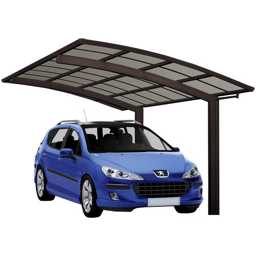 Ximax Alu Einzelcarport Portoforte Typ 60 in Mattbraun mit B: 240,5 cm, T: 555,8 cm und einer Firsthöhe von 296,2 cm - Bild 3