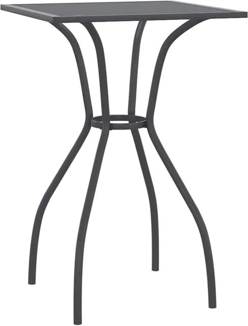 vidaXL Gartentisch aus Stahl in Anthrazit mit modernem Mesh-Design, B/T/H: 50 x 50 x 72 cm - Bild 1