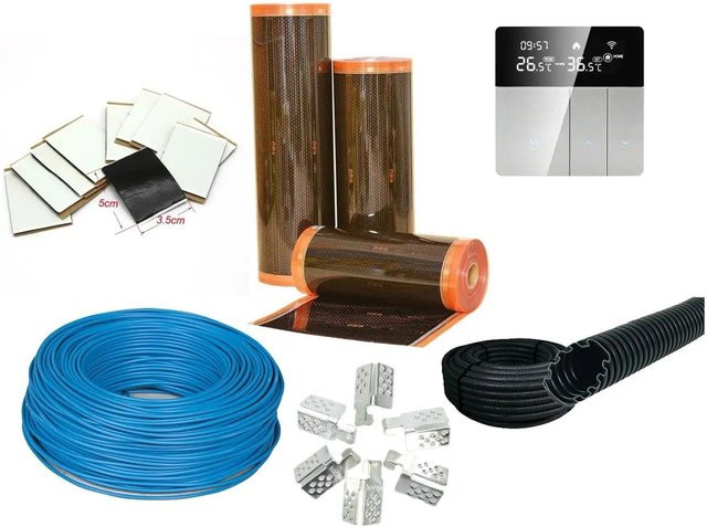 Kaiser Electronics Graphen Heizfolie PTC selbstregulierend in Schwarz, 80 cm, 220-240 W/m² - Bild 1