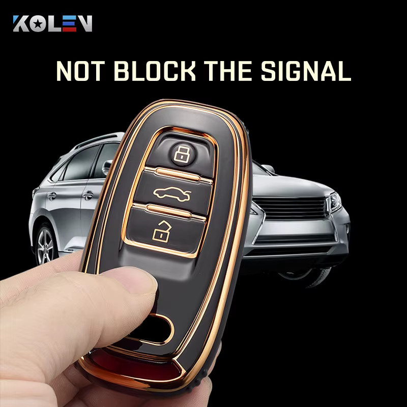 KOLEN TPU Schlüsselhülle für Audi Fernbedienung als Schutzhülle für A1 A3 A4 A5 A6 A7 A8 Q3 Q5 Q7 S4 S6 S7 S8 R8 TT - Bild 2