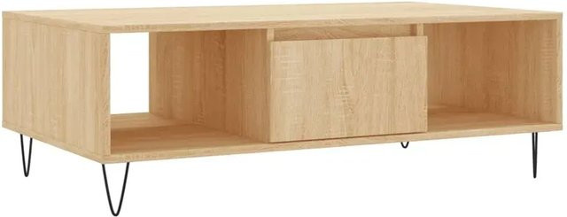 vidaXL Couchtisch Sonoma-Eiche in Braun aus Holzwerkstoff und Eisen, B/T/H: 104 x 60 x 35 cm - Bild 1