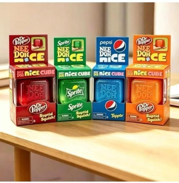 Schylling NeeDoh Nice-Sicle, Squishy Würfel, Fidget Sensorisches Spielzeug - Bild 1