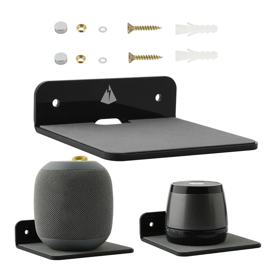 Multifunktionaler Acryl-Lautsprecherständer für Logitech UE Wonderboom, tragbares Wandmontage-Display-Regal für Webcam, Mobiltelefone und Router, Farbe: Beige - Bild 4