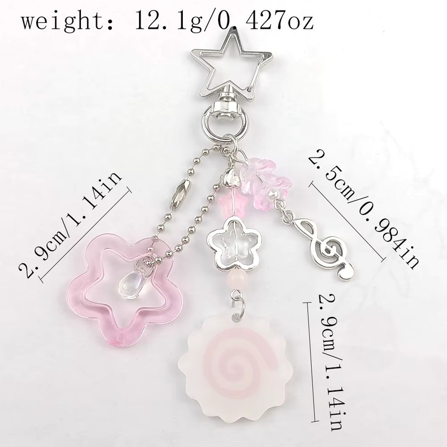 YiYuYiHua Anhänger, Fischkuchen, 3D Schleife, Herz, Silber, Damen - Bild 2
