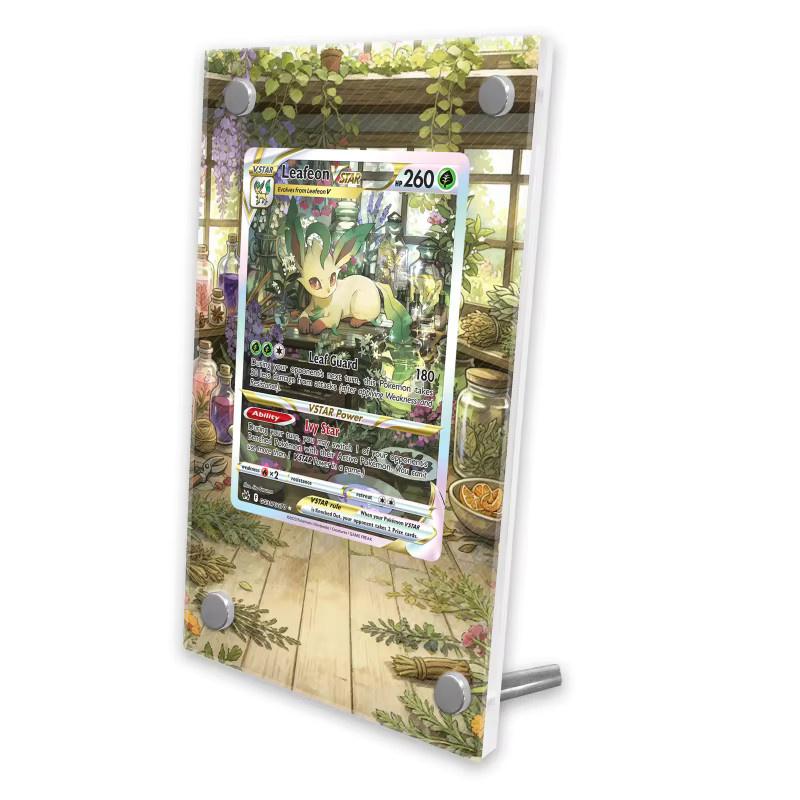 Keeppley Pokémon Leafeon, Acryl-Schutzhülle, Schlüsselanhänger, Kunststoff, Grün - Bild 2
