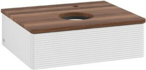 V&B Waschtischunterschrank Antao mit Frontstruktur in Weiß, B/T/H: 60 x 50 x 19 cm - Bild 1