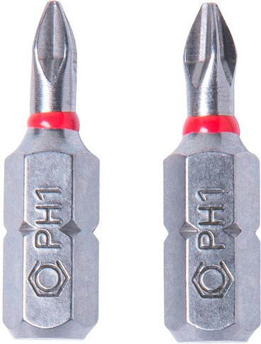 Connex Schraubendreher-Bit PH1 aus Edelstahl in Silber und Rot - Bild 1