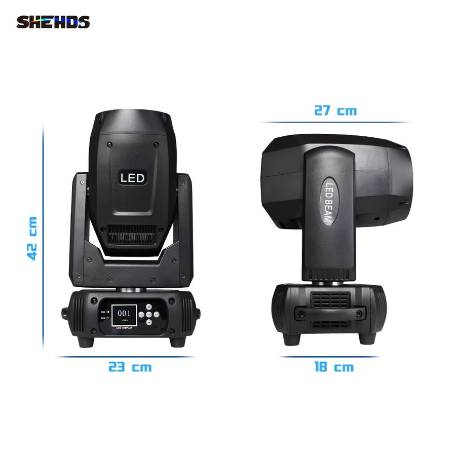 SHEHDS LED Moving Head 150 W RGB Strahler mit 8/18 Prisma für DJ, Bühne, Disco und professionelle Shows in Schwarz - Bild 3