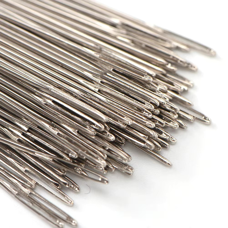 100 Stück goldene Metall-Nähnadeln für Handarbeit und Kreuzstich - Bild 3