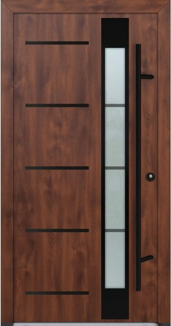 FM Türen Innenbeschläge Set AS68 Modell 65 in Nussbaum Rechts mit Stahlbeschlägen, B: 100 cm, H: 200 cm - Bild 1