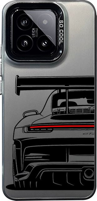 Sportwagen Handyhülle für Xiaomi 15 14 13 12 11 Pro Ultra in Grau aus Hard PC und TPU - Bild 1