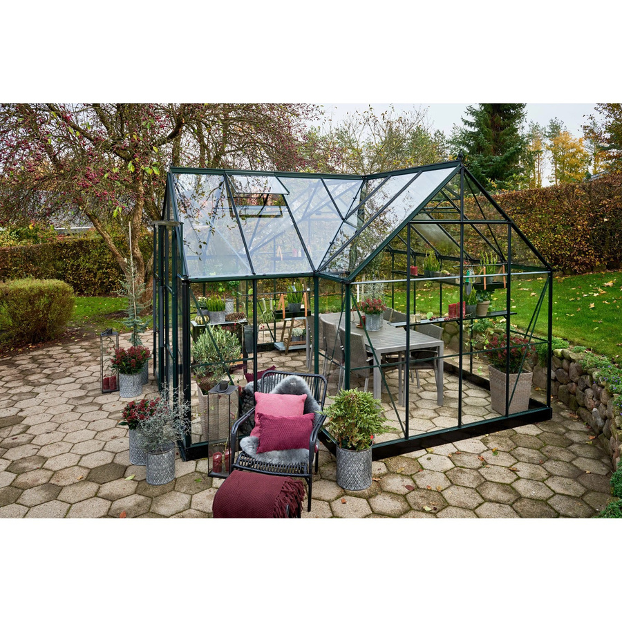 Halls Gewächshaus Garden Room Grün mit 3 mm Sicherheitsglas B/T: 389 x 391 cm - Bild 2