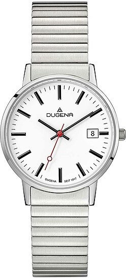 Dugena Damenuhr, Quarz, Edelstahl, Weiß, 33 mm - Bild 1