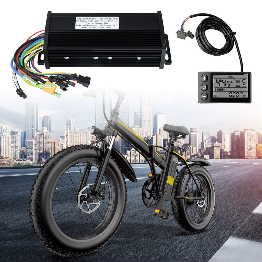 diymore Bürstenloser Motorcontroller 1000W-2000W mit Sinuswelle und 3 Modi, Schwarz, kompatibel mit Protokoll 2 LCD-Instrument, 36V/48V 40A - Bild 5