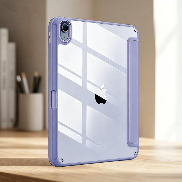 Tzion Magnetisches Smart Cover Flip Hülle für iPad Air Pro 10.9 11 Zoll M2 M3 M4 11. Generation Farbe: Purple - Bild 1