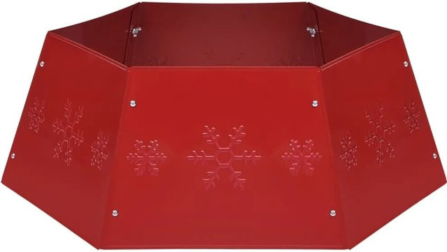 vidaXL Weihnachtsbaumrock Rot Durchmesser: 68 cm, Höhe: 25 cm - Bild 1