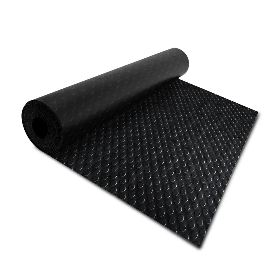 KARAT Gummiläufer mit Flachnoppen in Schwarz, rutschfeste Gummimatte, B/T/H: 100 x 50 x 0,3 cm - Bild 2