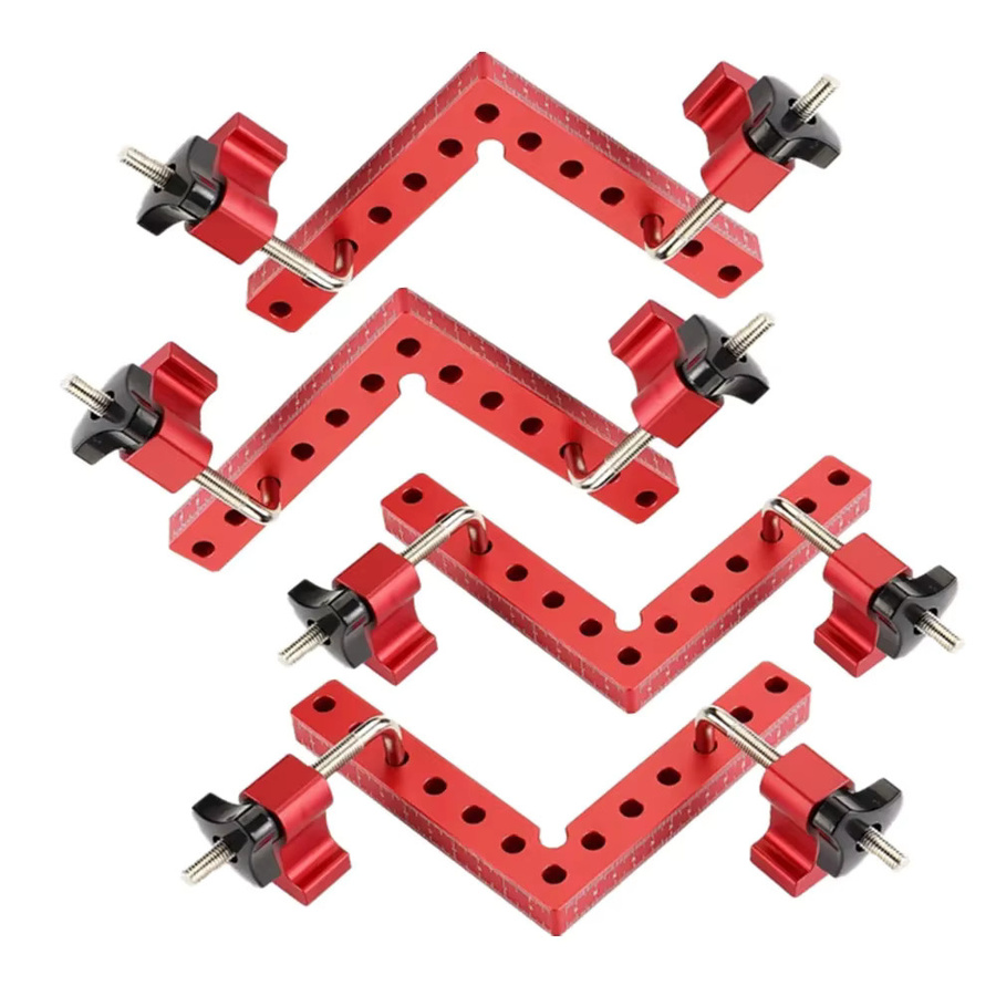 GDART 4er-Pack 90-Grad-Positionierungsquadrate aus Aluminiumlegierung in Rot, rechtwinklige L-Typ-Eckklemmen für die Holzbearbeitung und Zimmerei - Bild 6