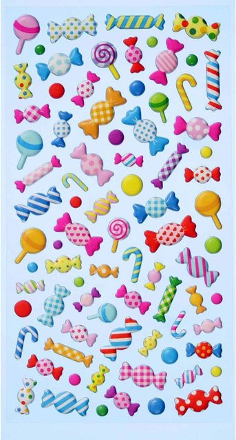 HobbyFun SoftySticker Bonbons mehrfarbig - Bild 1