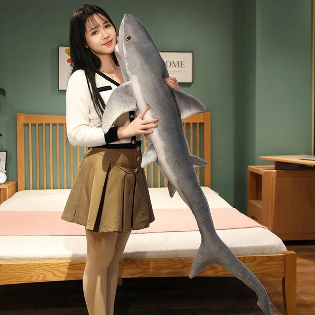 Kidsly Blauflossen-Thunfisch Plüschtier, Blau, 140cm - Bild 1