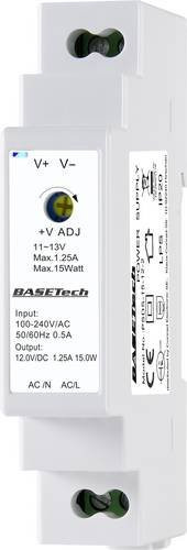Voltcraft Hutschienen-Netzteil DIN-Rail 12V 1.25A 15W in Weiß - Bild 1