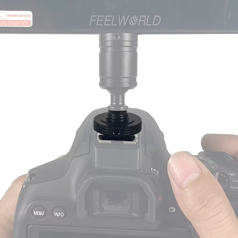Einzelne Doppelmuttern Kaltschuhhalterung für GoPro Action Kamera und DSLR Fotostudio Blitzstativ mit 3/8 1/4 5/8 Schraubenhalterung - Bild 2