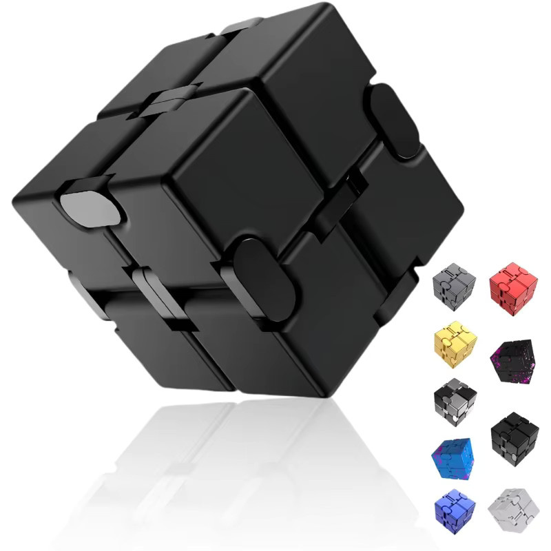 GSF Metall-Infinity-Fidget-Cube, schwarz - Bild 2