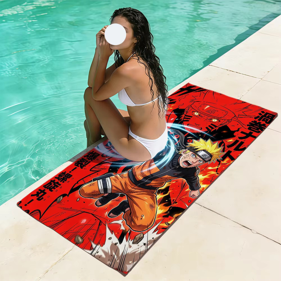 Weiches Naruto Anime Strandtuch in Multicolour für Pool, Strand und Sport - Bild 6