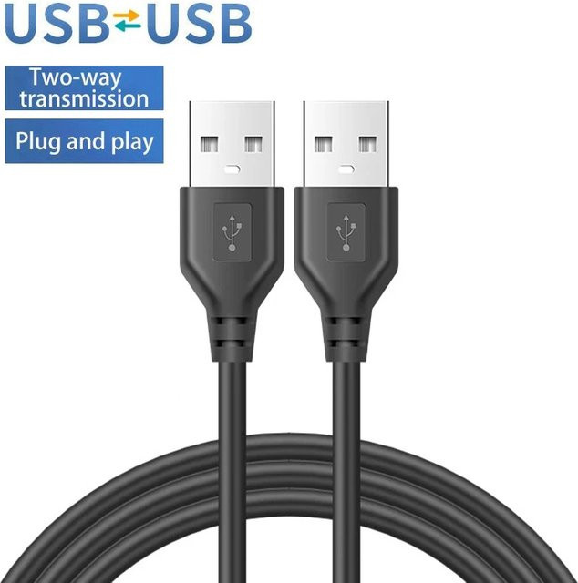 USB A auf USB A Verlängerungskabel USB 3.0 für schnelle Datenübertragung, Schwarz - Bild 1