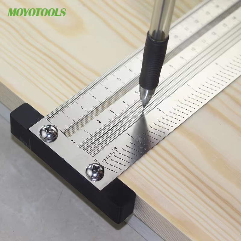 YOMO Multifunktions T-Typ Lochlineal für hochpräzise Holzbearbeitung und DIY-Messarbeiten - Bild 2