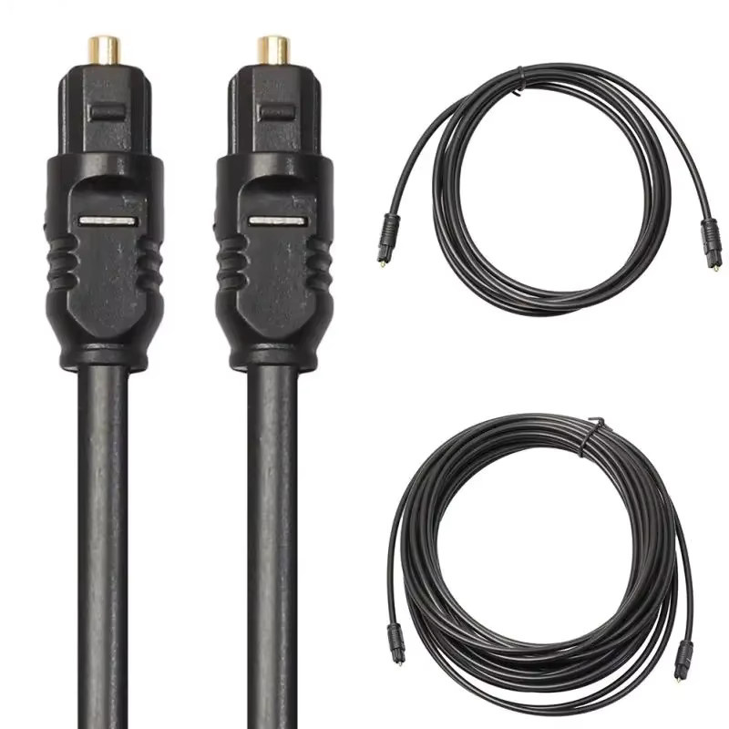 Ashiboogoole Digitales Optisches Audiokabel Toslink SPDIF MD DVD vergoldet in Schwarz und Gold - Bild 3