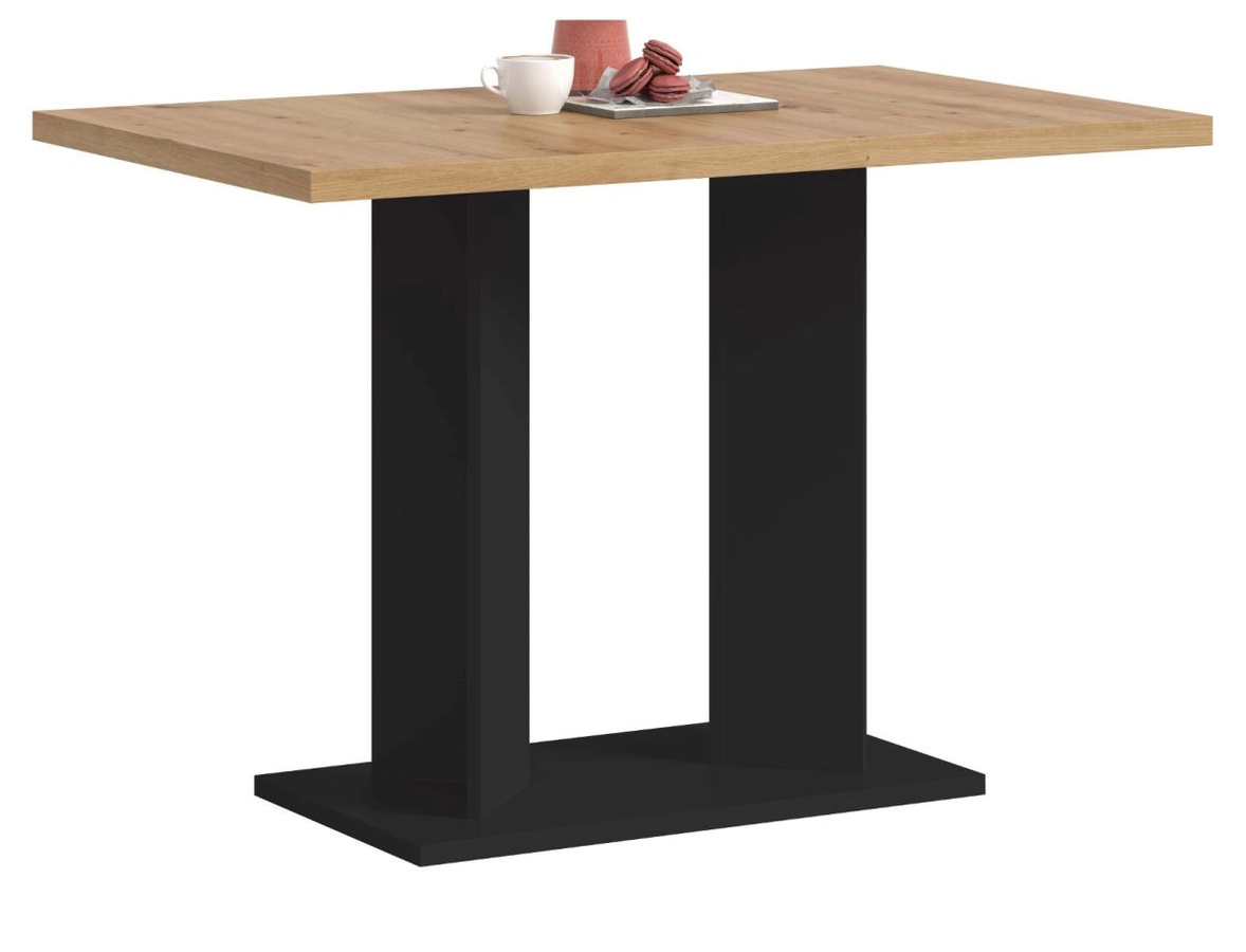 Esstisch Anton von Inn.Furn in Eiche und Schwarz, B/T: 110 x 70 cm - Bild 3