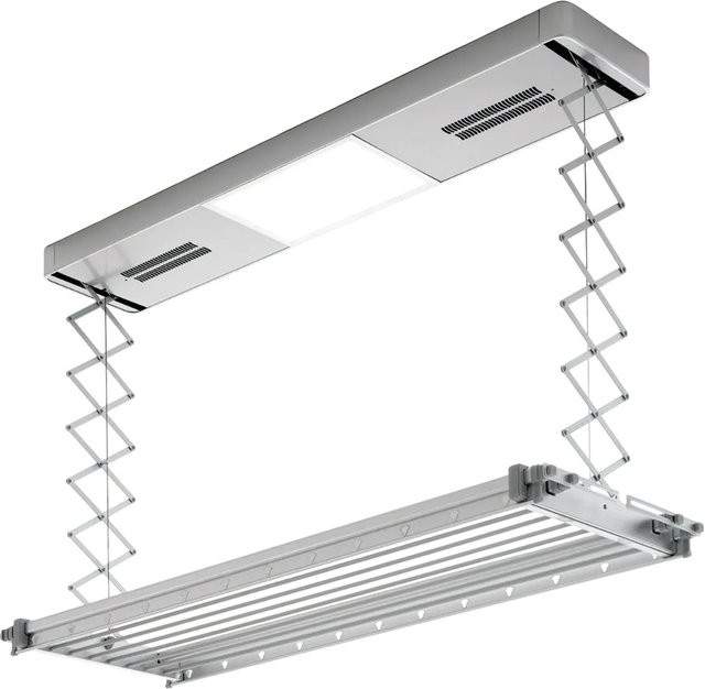 Foxydry Pro Elektrischer Wäscheständer zur Deckenmontage in Steel Gray, höhenverstellbar mit 16 m Trockenlänge - Bild 1