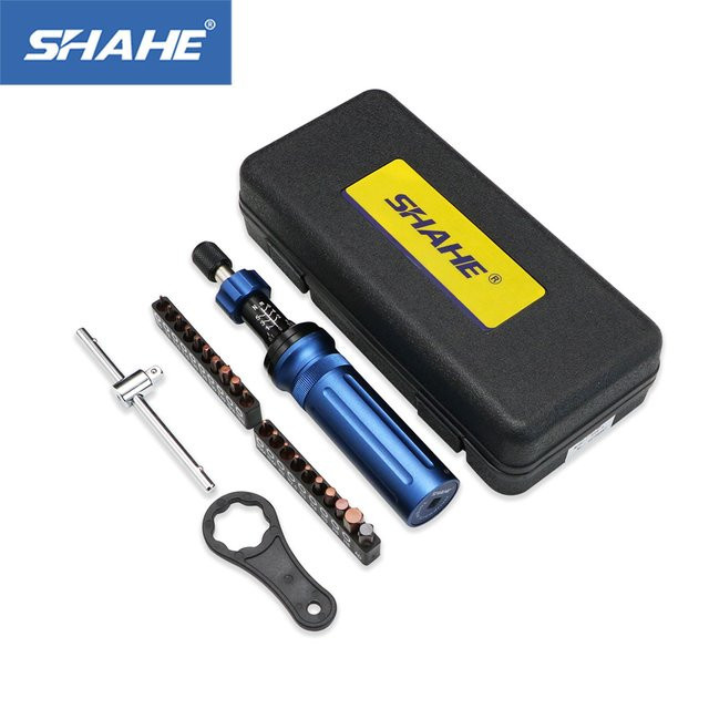 SHAHE Mechanischer Drehmomentschraubendreher Satz in Blau für Fahrradreparaturen und Mechaniker - Bild 1