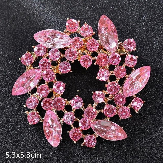 Brosche Perlen, Diamant, Damen, brown - Bild 1