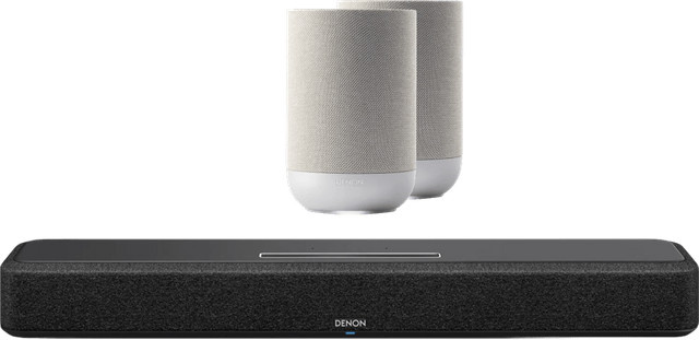 Denon Home Soundbar 550 und 2x Denon Home 200 Lautsprecher Set in Silber mit Wi-Fi und Bluetooth - Bild 1