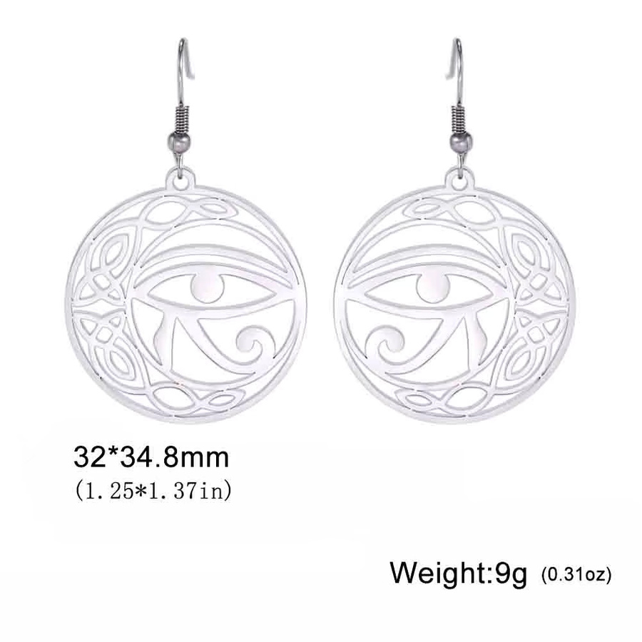 Lemegeton Ohrringe Edelstahl, Horus Auge, Damen - Bild 2
