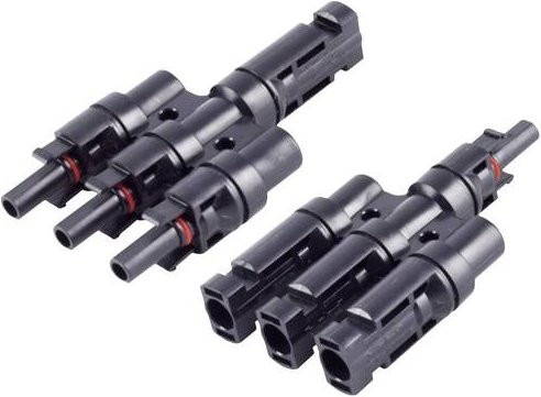 BKL Electronic PV4 Adapter Set 2800015 3/1 in Schwarz mit 2 Stück - Bild 1