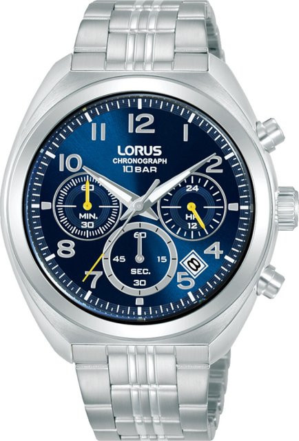 Lorus Chronograph, Quarz, Edelstahl, Blau, 41 mm, Herren - Bild 1