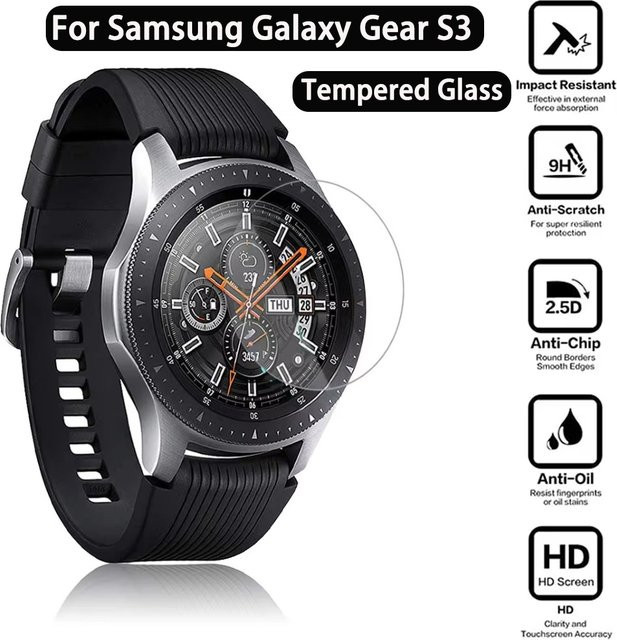 Samsung Uhrenzubehör, Schutzfolie Glas, Galaxy Gear S3 46mm - Bild 1